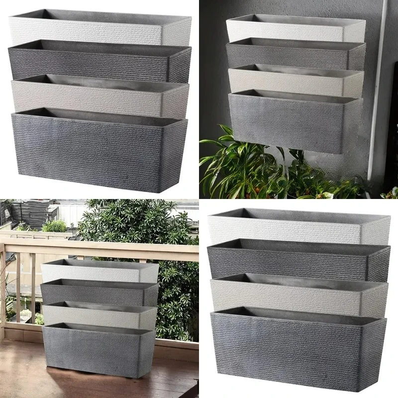 Pour Pot Aluminum - 大容量で、自分で水を注げる、四角い窓枠用プランター。粉体塗装で耐久性に優れ、床から床まで届く高さで、B2B向けのガーデンプランター。