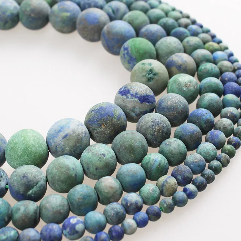 

Natural Stone Matte Phoenix Lapis Lazuli Frosted Stone Round Loose Beads 4 6 8 10 12mm For Bracelets Necklace Diy Jewelry Making