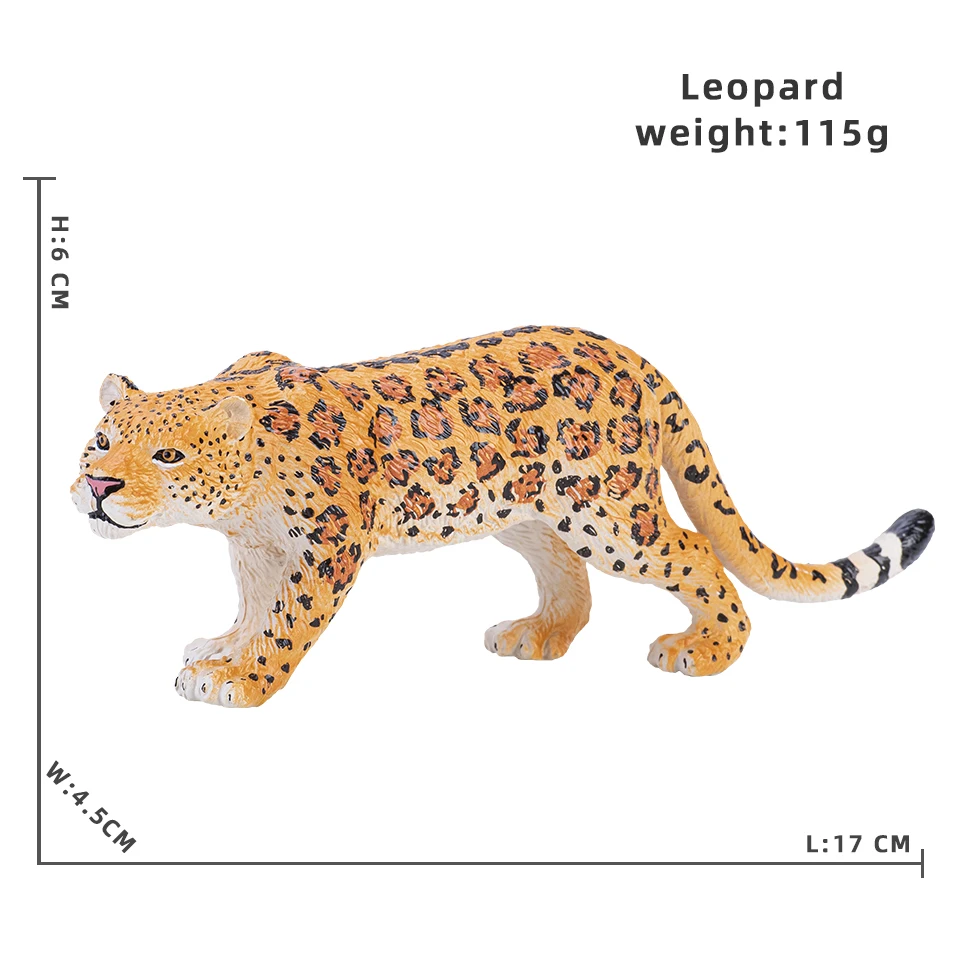 Solide Simulation Wild Zoo Tier Löwe Schnee Leopard Nashorn Bär Modell Action-figuren Elefant Tiger Spielzeug für Kinder – Detail 6