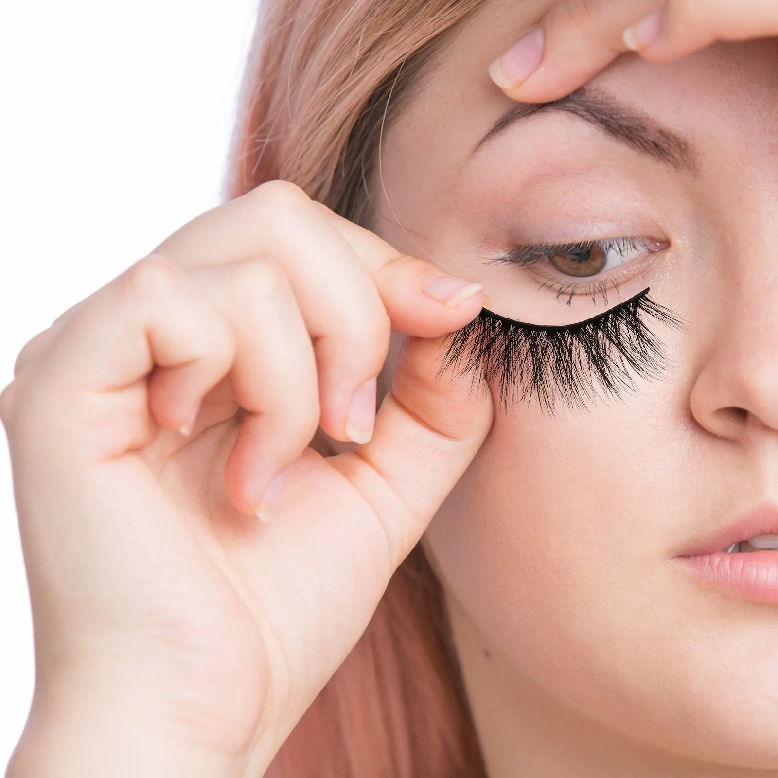 1 scatola di ciglia finte naturali, ciglia ricce per donne, accessorio per il trucco quotidiano, comodo e leggero