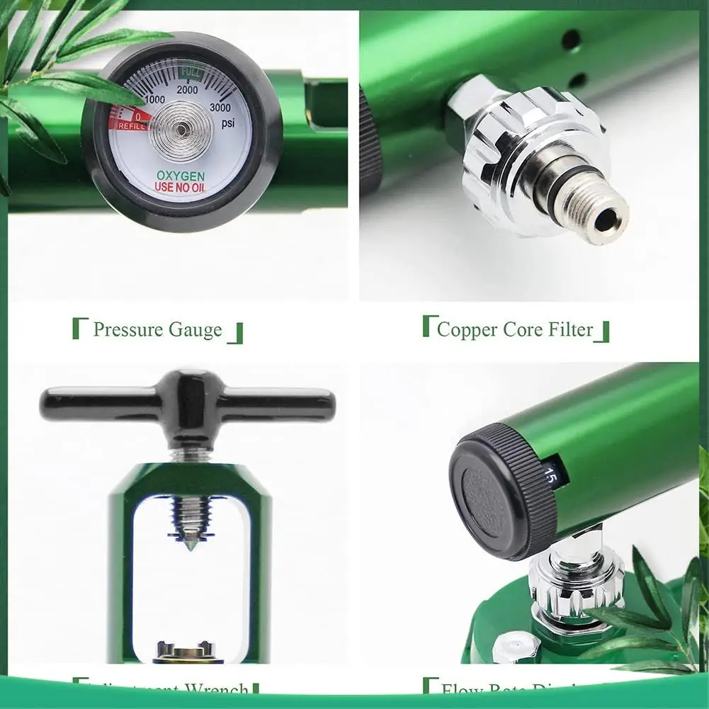 (NEW) Oxygen Flow Meter Oxygen Regulator 0-15 L/Min Pressure Reducing Regulator Valve Meter With 870 Inlet Thread