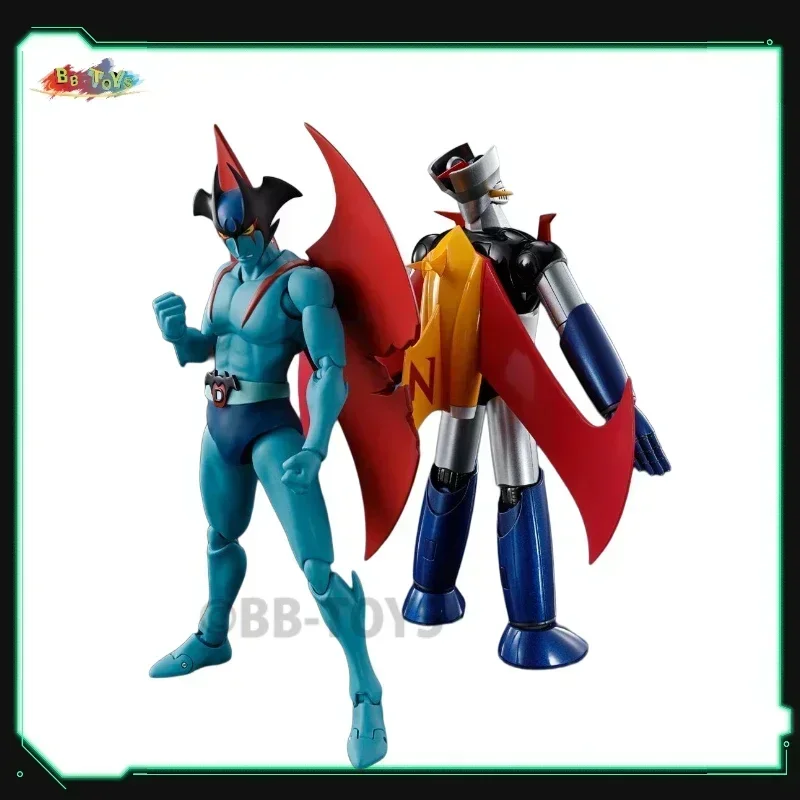 In Stock BB SHF Original Bandai 50th Anniversary Mazinger Z Vs Devilman Action Figure Genuine Anime Model Toys Collection