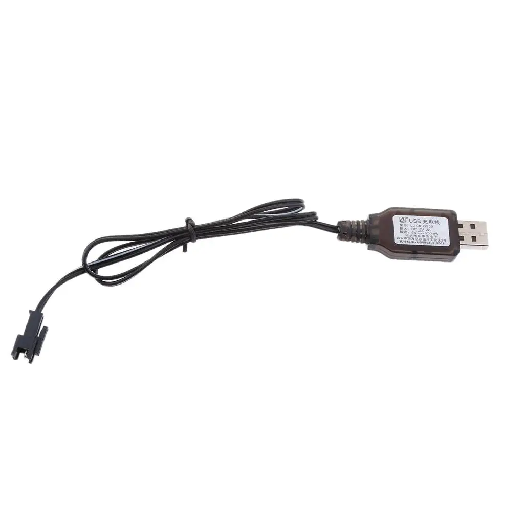 6V USB to SM 2Pins Plug NI-MH/ Battery Charging Cable for RC Toys