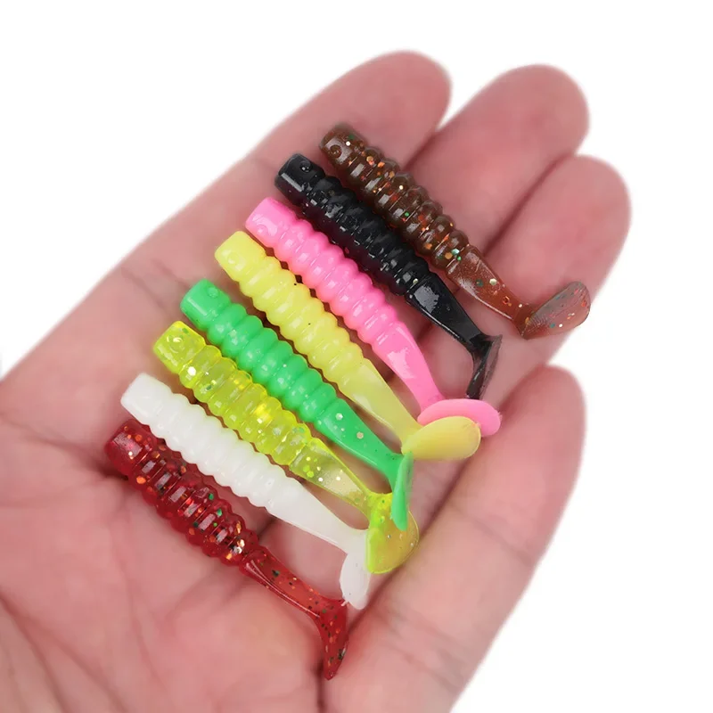 10pcs Silicone Soft Lures Piece Artificial Tackle Bait 4/5cm Goods For Fishing Sea Fishing Rockfishing Swimbait Wobblers