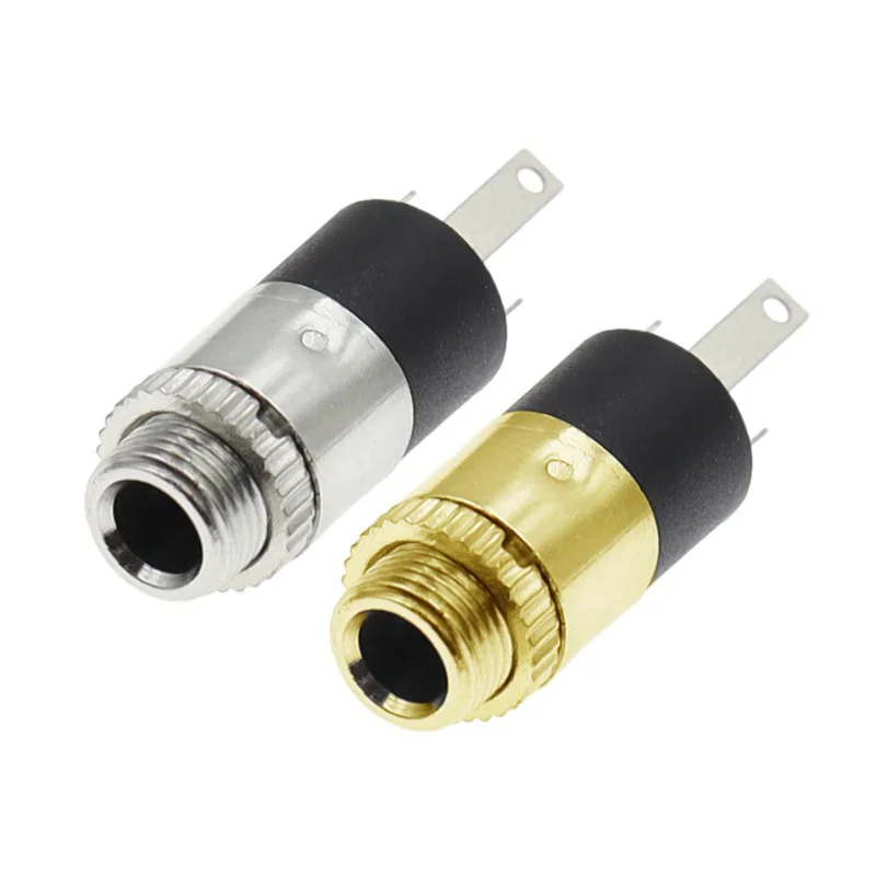 

3.5MM Cylindrical Socket PJ-392 Stereo Female Socket Jack With Screw 3.5 Audio Video Headphone Connector PJ392 Gold Plated C2