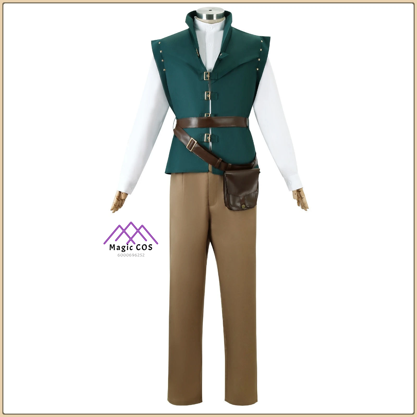 

Hot Movie Character Flynn Rider Cosplay Outfit Prince Uniform Set Wig Full Set Anime Clothes Adult/Kidsfor Comic Con&Halloween