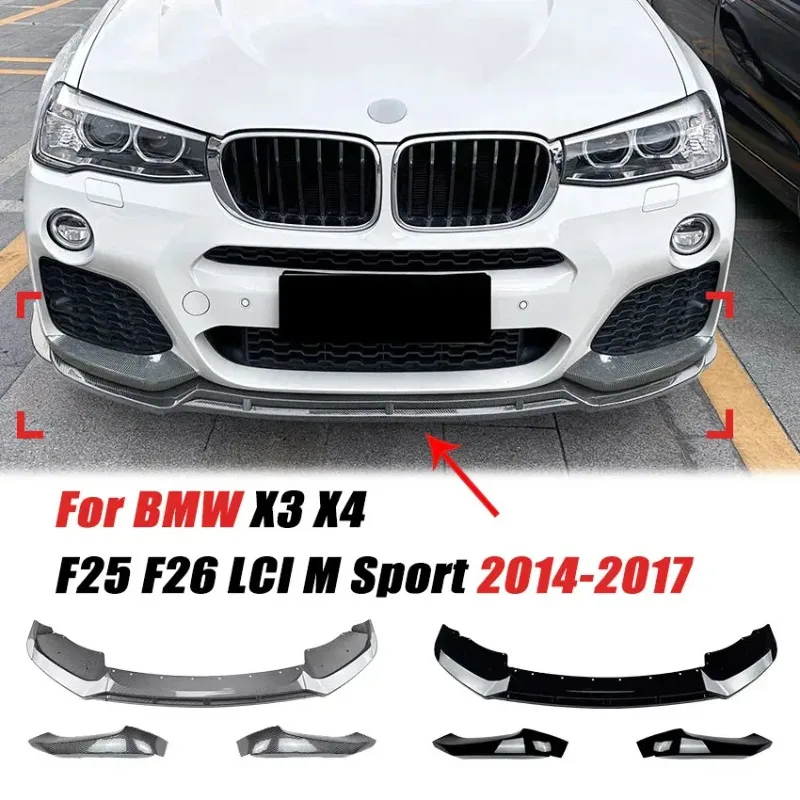 

Для BMW X3 F25 X4 F26 LCI M Sport 2014-2017 Автомобильный передний бампер, комплекты передних углов, спойлер, диффузор, внешняя защита, модифицированная