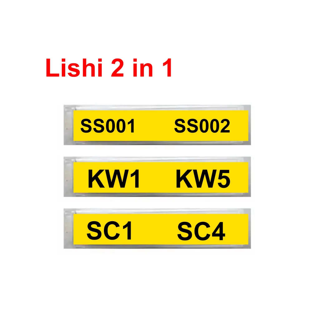 LiShi 2 in 1 SC1 SC4 SS001 SS002 KW5 KW1 Tools Civil Lock Opener Hand Professional Locksmith Hand for Door Measuring Master Key
