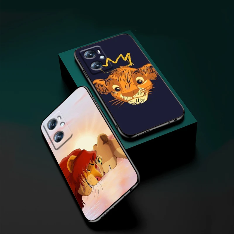 Disney The Lion King For OPPO Find X6 X5 X3 A54S A5 A94 A16 A53S A57 A74 A72 A98 A78 A96 A9 5G Black Back Phone Case