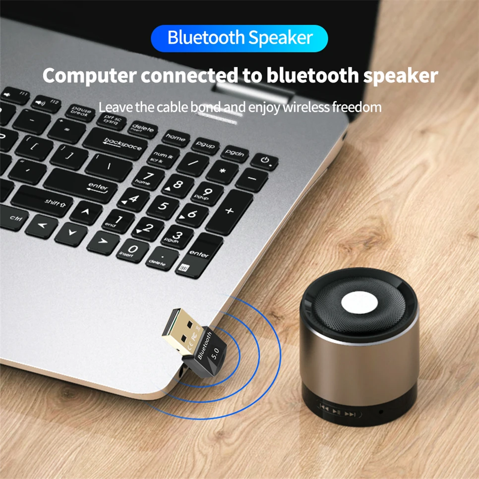 Adaptador USB Bluetooth 5,0 5,0, receptor inalámbrico, Dongle Bluetooth 5,0, transmisor de alta velocidad, adaptador USB inalámbrico