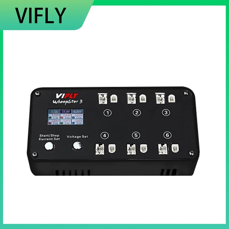 

VIFLY WhoopStor 3 V3 6 Ports 1S LIPO LiHV Battery Charger Discharger Storage LCD TYPE-C DC TX60 RC FPV BT2.0 PH2.0