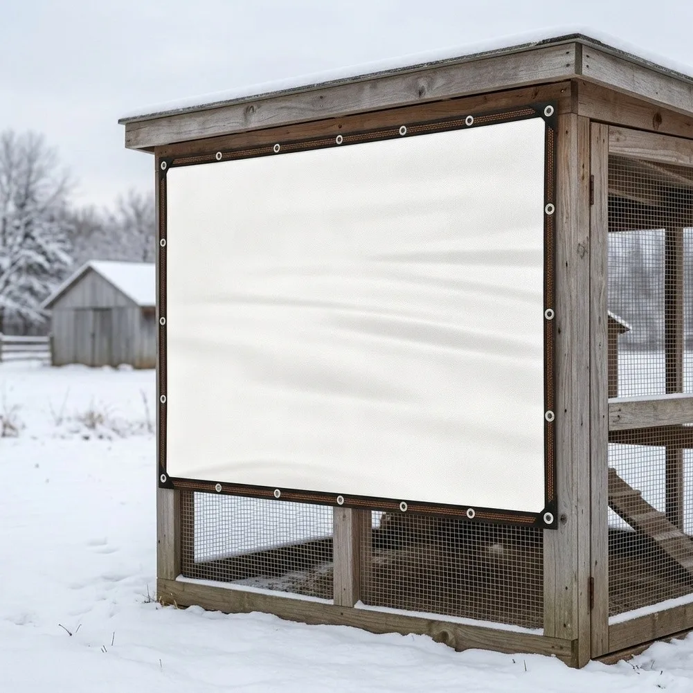 Tear Resistant Cover Winter Chicken Cover For Harsh Winter Conditions As Shown Thermal Retention Easy Installation
