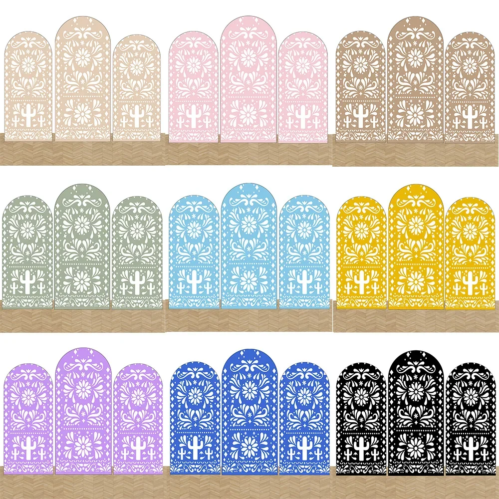 Mocsicka Cielito Lindo استحمام الطفل غطاء قوس خلفية الزفاف مخصص 2-الجانب خلفية تالافيرا المكسيكي كيارا لوحة الحائط الدعامة