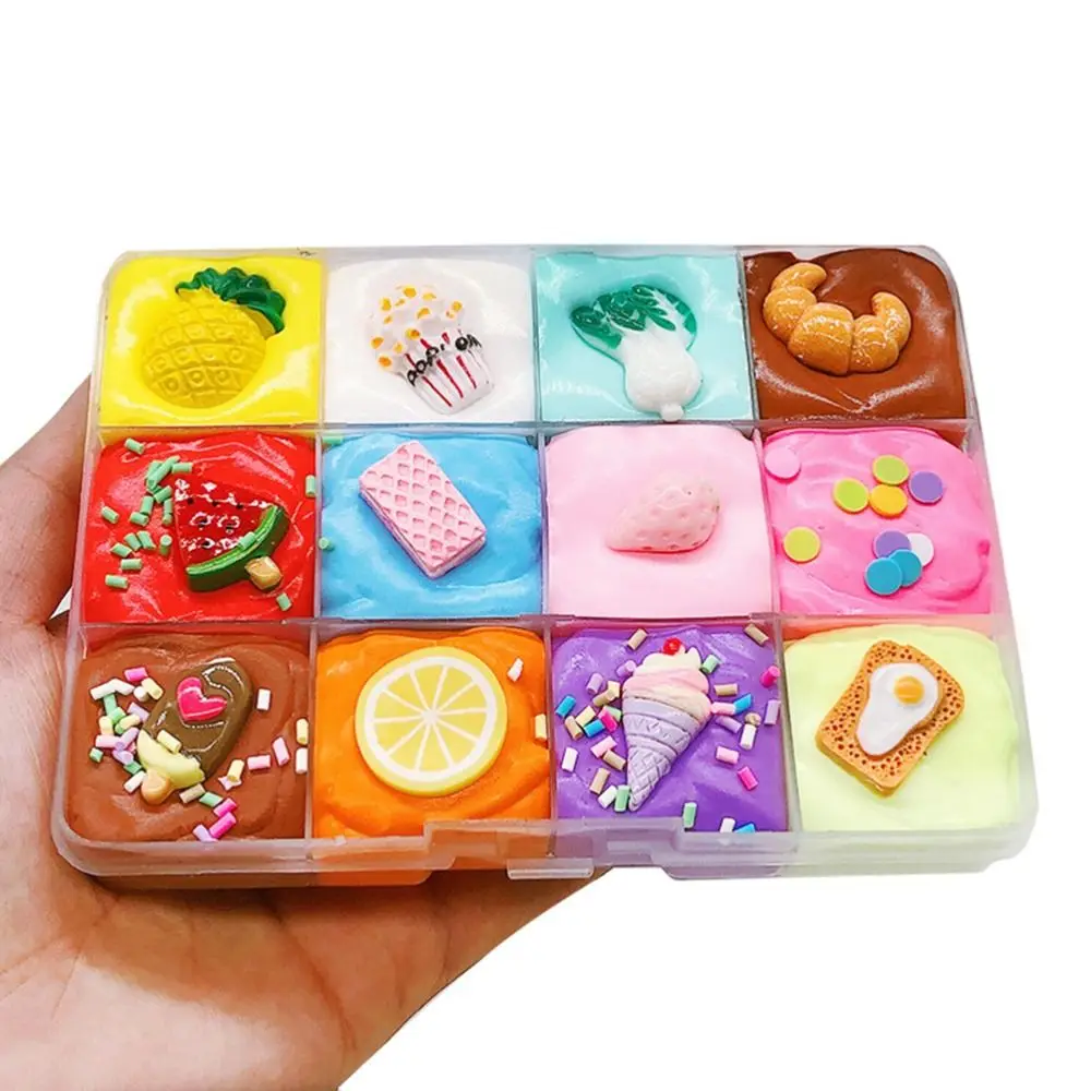 Reliever Modeling Clay Diy Rubber Mud Children Gift Playdough Slimes Toys Soft Plasticine Toy Diy Fruit Dish Diy Creative Clay