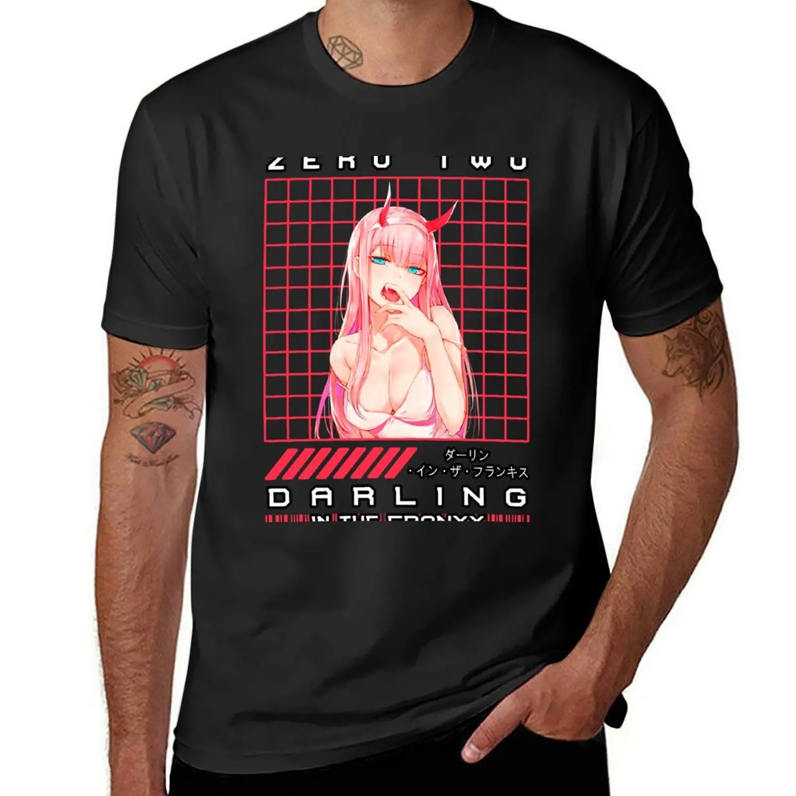 

DARLING IN THE FRANXX - ZERO TWO T-Shirt sports fans aesthetic clothes customs design your own Short sleeve tee t shirts for men