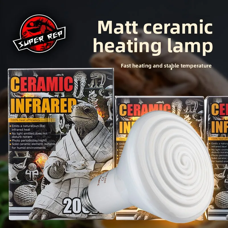 

SuperRep Ceramic Heat Emitter-24H Reptile Heating Lamp for Terrariums-No Light Disturbance - Ideal for Tortoise/Lizard/Hedgehog