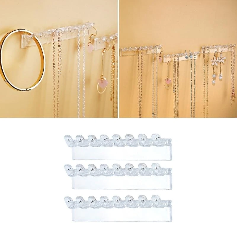 

G92D Practical Plastic Necklace And Bracelet Holder Wall Mounted Jewelry Display Set