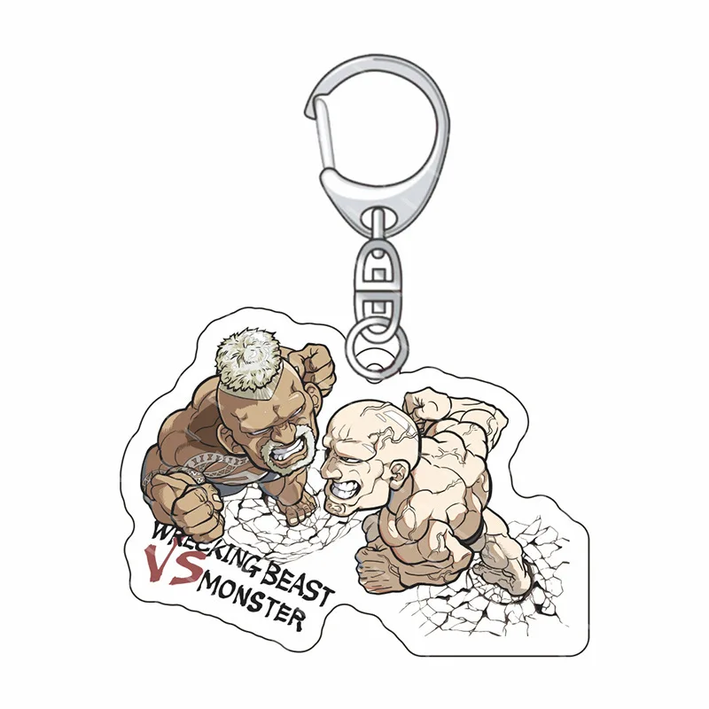 Hot Game Kengan Ashura Acrylic keychains Pendant Car Key Chain Anime Fans Gift Accessories