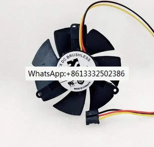 

2pcs ARX FS1250-S1033A DC 12V 0.17A 50X50x10mm 3-Wire Server Cooling Fan