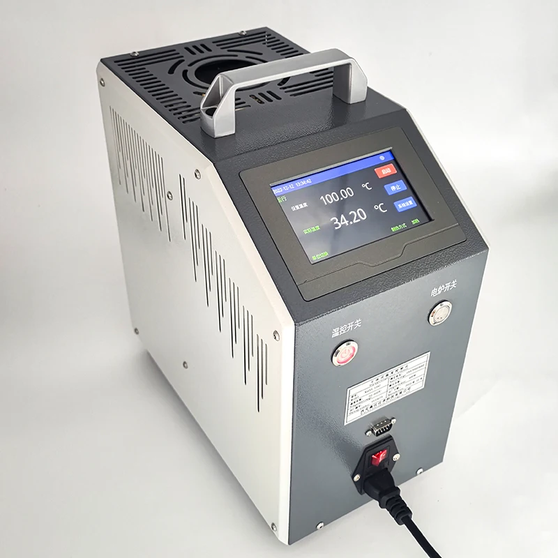 Portable Touch Screen Dry Block Temperature Calibrator Furnace Dry Well Temperature Calibrator