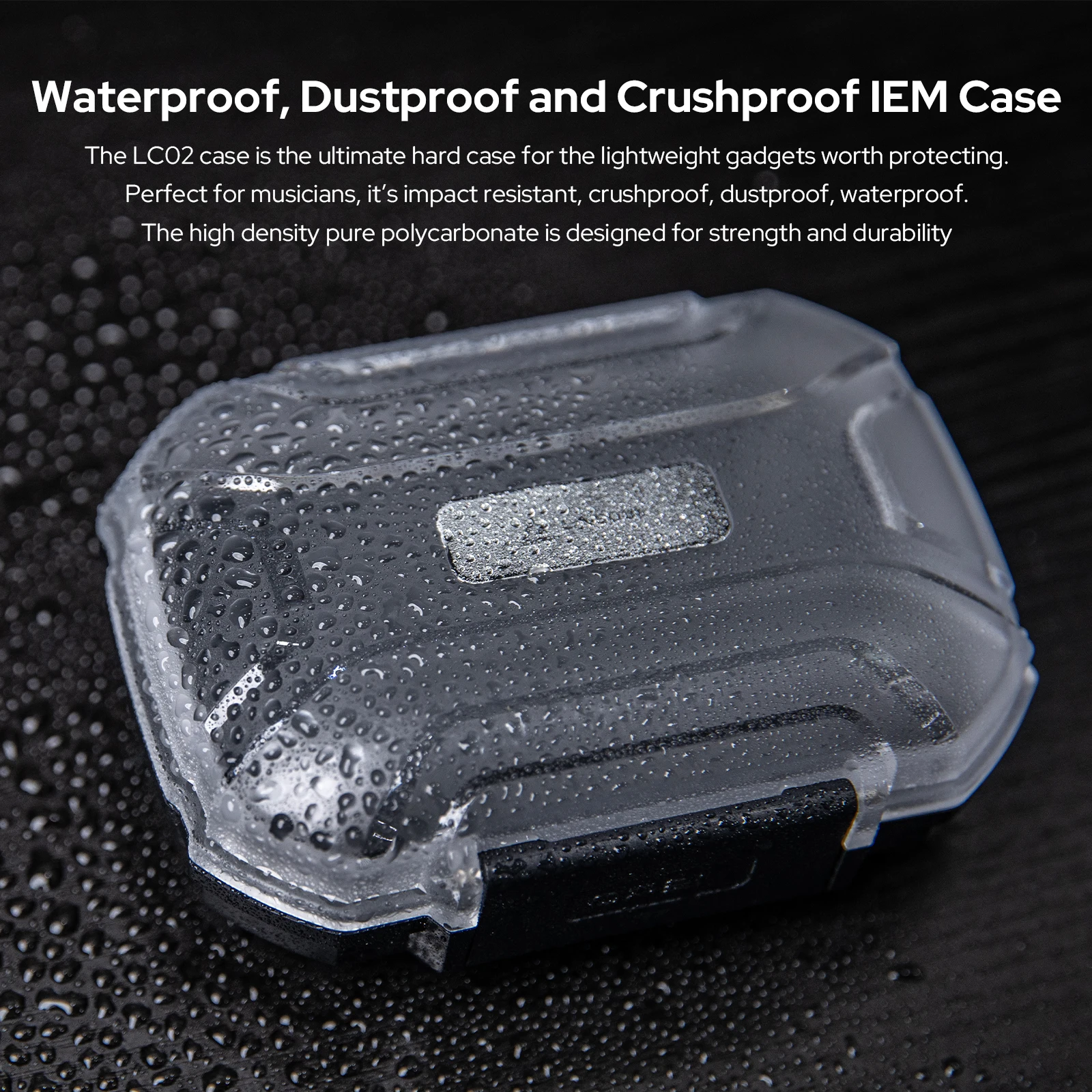 حقيبة حمل لسماعات الأذن LINSOUL LC02 مقاومة للماء مع تصميم محكم الغلق ثلاثي المقاومة #5