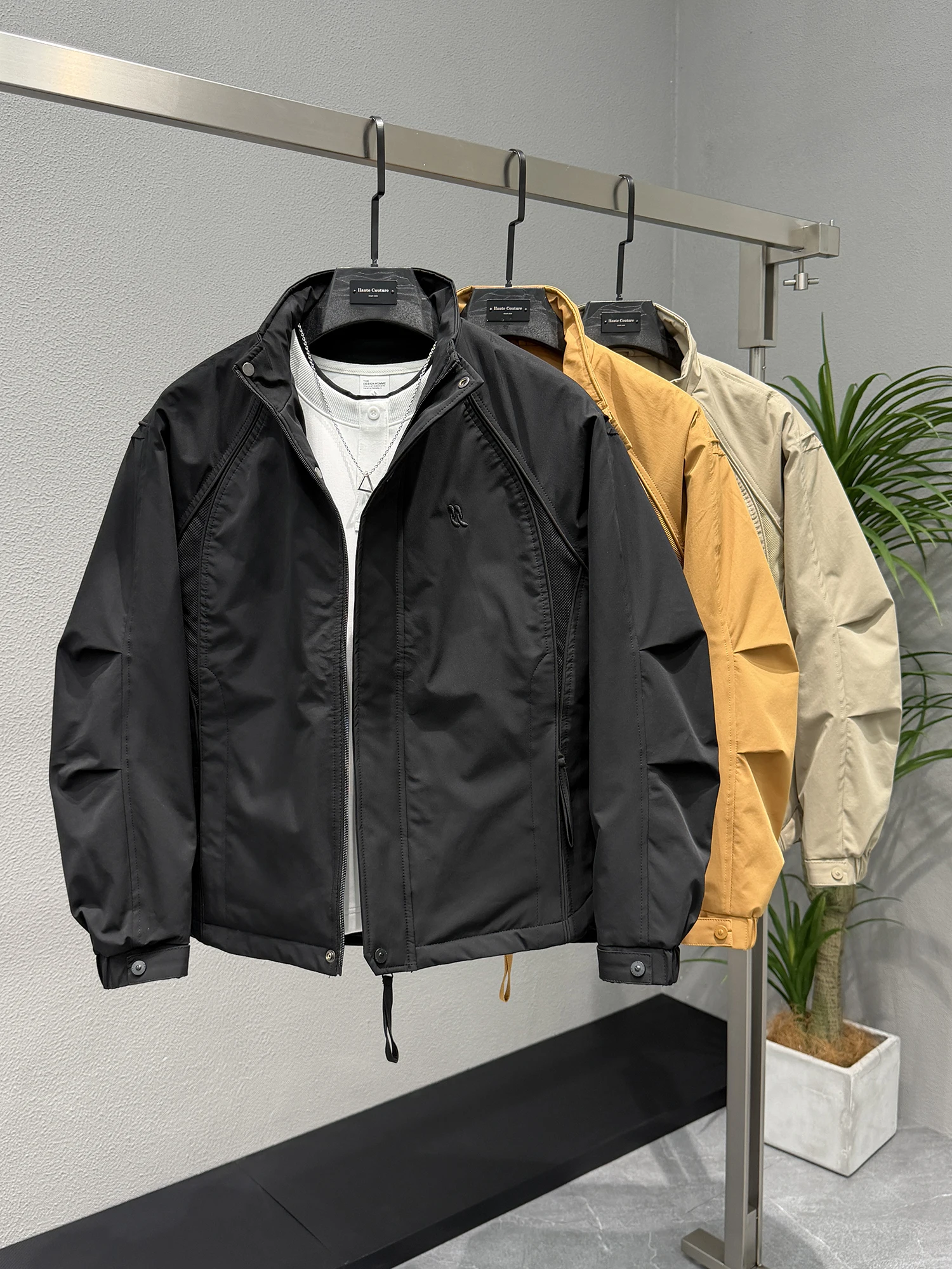 

Новая осенне-зимняя мужская хлопковая куртка с воротником-стойкой, повседневное универсальное пальто, теплая верхняя одежда из полиэстера и нейлона.