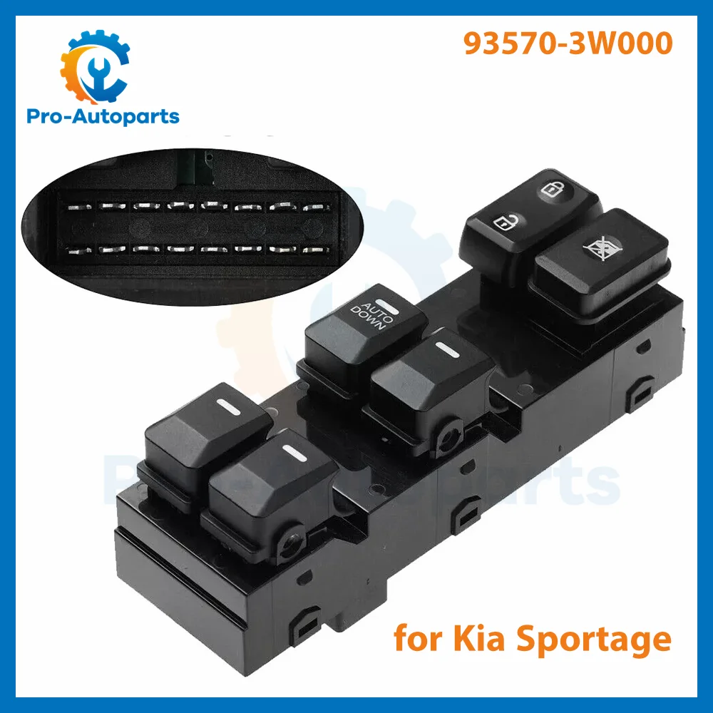 93570-3W000 For Kia Sportage 2011 2012 2013 2014 2015 2016 16PIN Power Window Switch 93570-3W400 935703W000