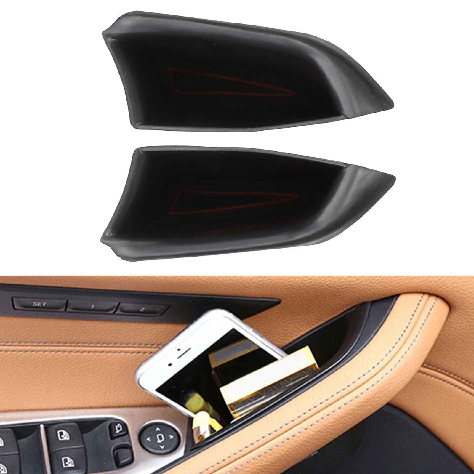 

Car Front Side Door Storage Box For 2019 For BMW 5Series G30 G31 ABS Plastic Car Interior Accessories