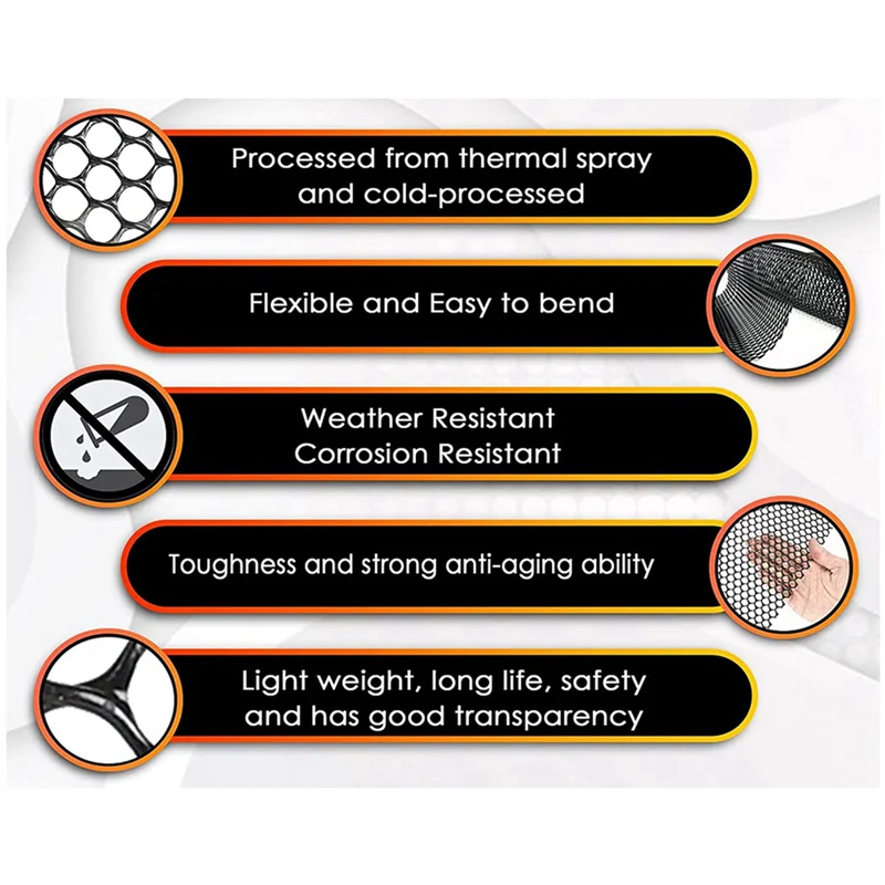 

3X 15.7 Inch X 10FT Plastic Chicken Fence Mesh,Hexagonal Fencing Wire For Gardening, Poultry, Chicken Wire Frame Black-A83Z