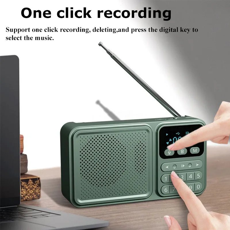 Портативный DSP FM радио мини Карманный Солнечный Аварийный радио рекордер беспроводной Bluetooth динамик со светодиодным дисплеем USB музыкальный плеер