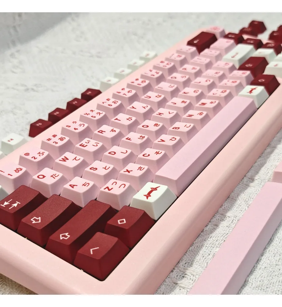 Keycap GMK pink color scheme 143 keys full set of PBT hot sublimation 1.7mm mechanical keyboard