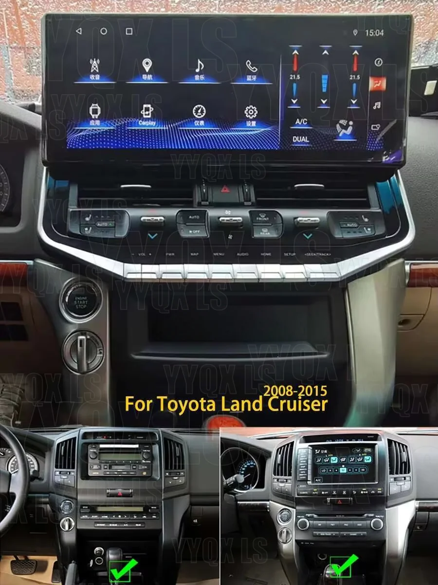 16.3'' For Toyota Land Cruiser 200 LC200 Upgrade LC300 Navigation Carplay Multimedia Video Player Android Head Unit Car Radio