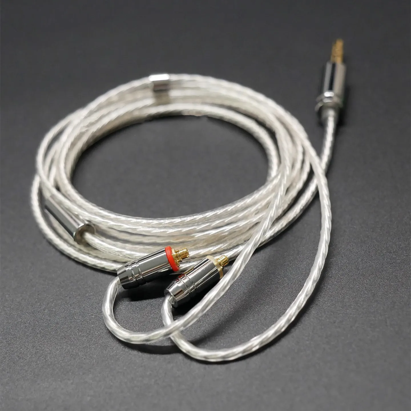 2ストランド単結晶銅銀メッキツイストペア2ピンMMCX QDCイヤホンアップグレードケーブル（AS16 PRO、PRX ZERO、MT1、WAN ER用）