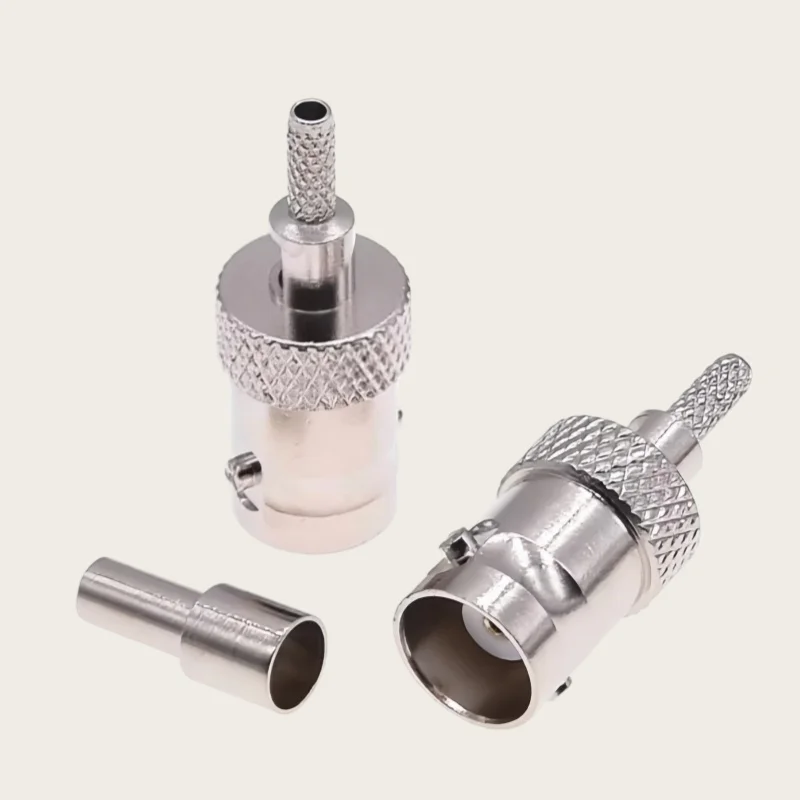 2pcs BNC Female Crimp for 50-1.5 RG316 RG174/50-3 RG58 RG142 /LMR240/5DFB LMR300 Cable RF Coax Connector Adapter