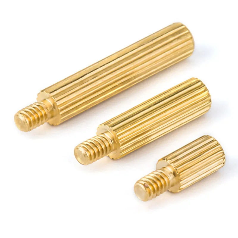 50pcs M2 Thread 3mm L=3-40mm Solid Brass Copper Round Standoff Spacer Support Pillar Column Male-Female Female Nut for PCB Board