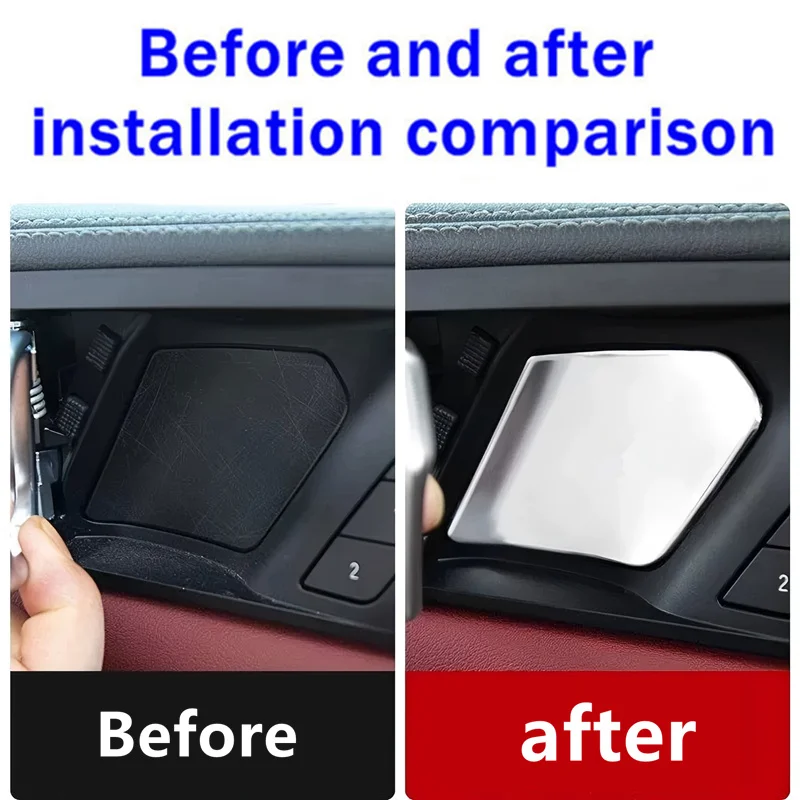 باب السيارة وعاء ملصق وعاء الباب الداخلي واقية ملصق الفولاذ المقاوم للصدأ لسيارات BMW 5 سلسلة i5 G60 2024-2025