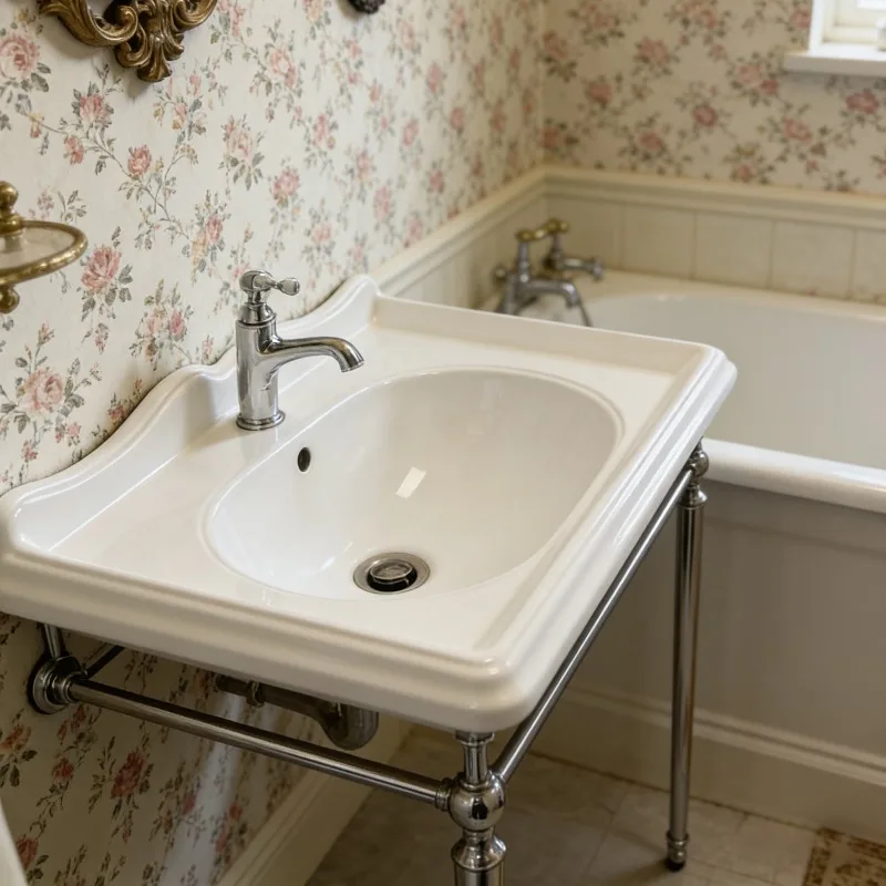 Retro floor-to-ceiling wash basin bracket color bathroom balcony wash basin bathroom cabinet 3