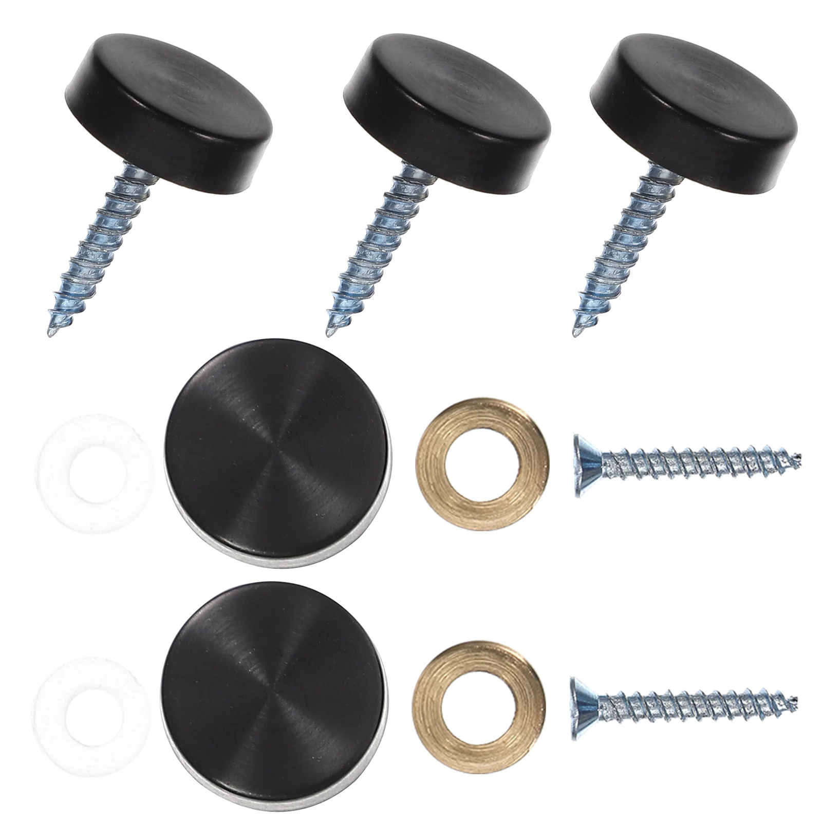 5 مجموعات الزجاج مرآة المسامير الفولاذ المقاوم للصدأ الذاتي التنصت المسمار مسمار مع غطاء لخزانة طاولة شاي الإطار تسجيل تصاعد #3