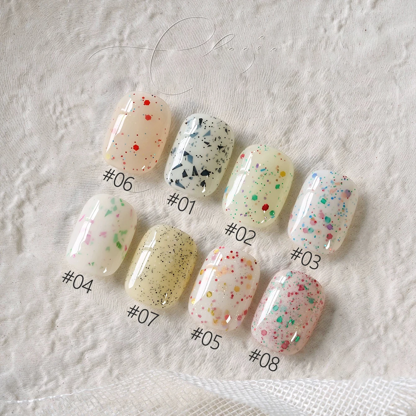 MIANEL 10ML Uroczy Lakier do Paznokci z Brokatem w Stylu Serka, Nowy Model 2025, Paznokcie z Brokatem w Stylu Lodów, Uniwersalny Zdobienie Paznokci