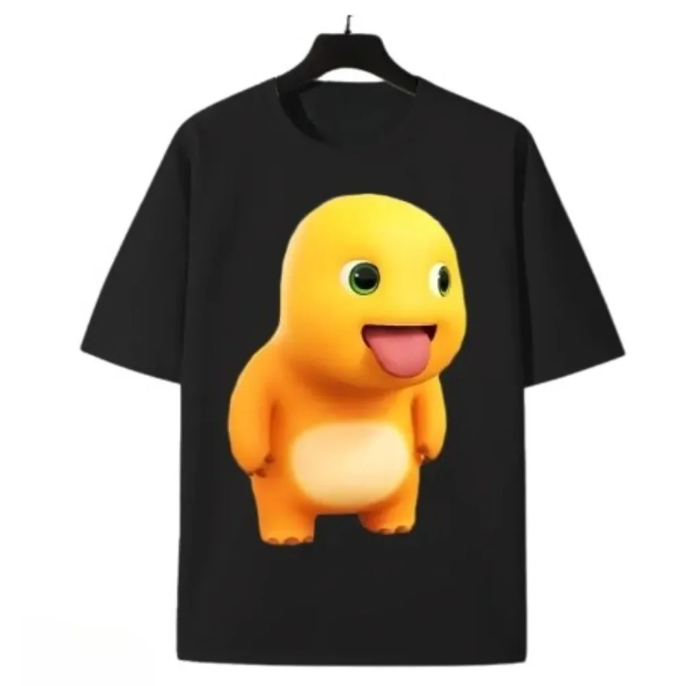 نمط تي شيرت للشباب الترفيه ناي طويل لطيف الحليب التنين أنيمي المألوف شعبية فضفاضة مريحة