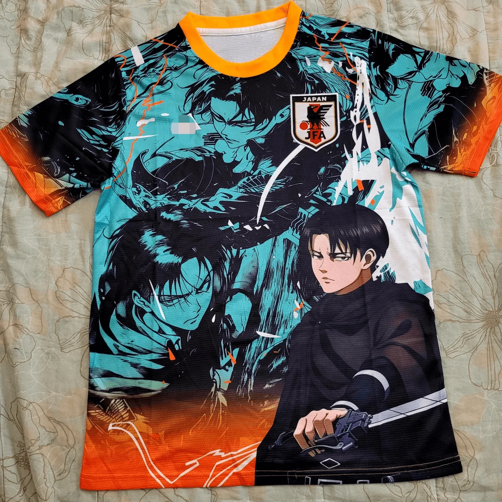 

Летняя мужская одежда «Атака Титанов» X Levi Concept Anime Edition Футбольный футбольный трикотаж Мотоциклетная быстросохнущая футболка Спортивный топ