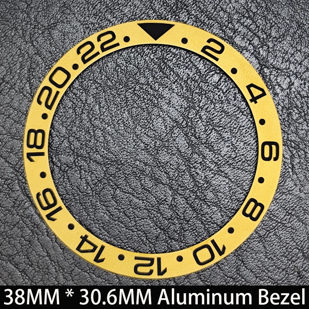 Schräge 38mm * 30,6mm Keramik/Aluminium Blau Leuchtende Lünette GMT und Taucheruhr-Einsatz Passend für 40mm Uhrengehäuse Ersatz-Uhrenteil – Detail 12