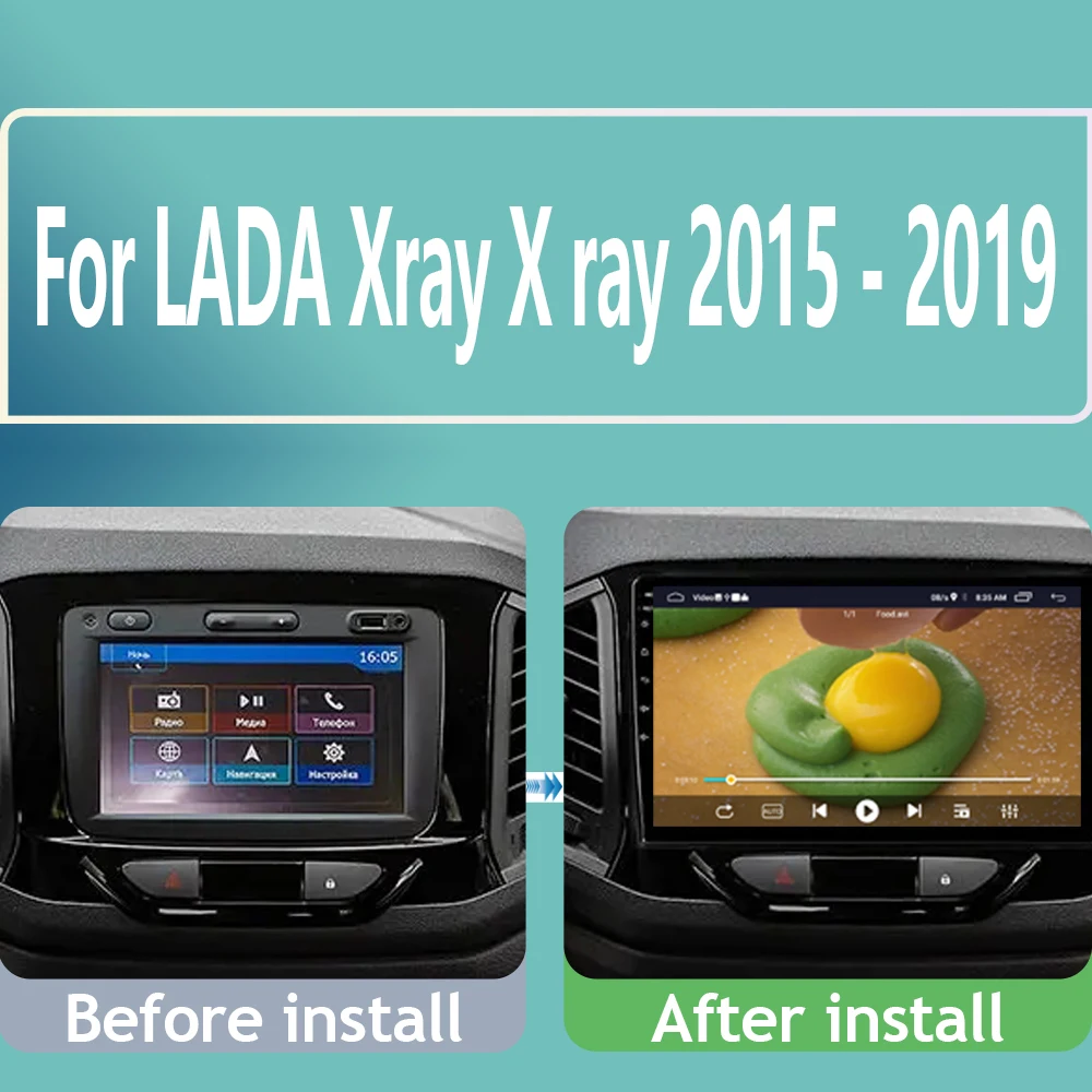 4G BT For LADA Xray X ray 2015 - 2019  Stereo Carplay Car Radio Multimedia Video Player Navigation GPS Android No 2din 2 din dvd