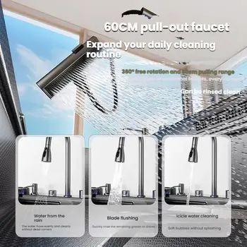 家用智慧不鏽鋼廚房水槽 數位顯示瀑布式洗碗盆 蜂巢式壓花大單槽 8 最佳銷售 廚房水槽瀑布 - №2