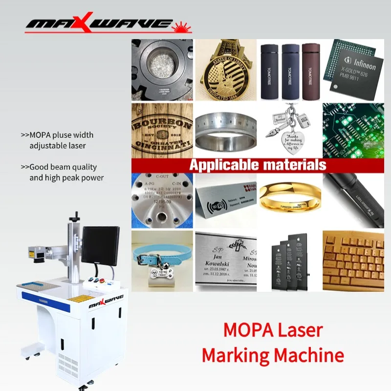 

Maxwave JPT MOPA M8 20 Вт лазерная маркировочная машина 3D динамическая цветная маркировка лазерный гравер резак с заводскими ценами