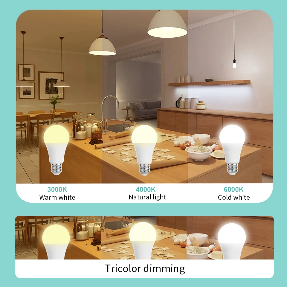 Lampadina LED E27 E14 B22 AC220V 3W 6W 9W 12W 15W 18W 20W Lampada a LED per soggiorno Lampadine a LED per la casa