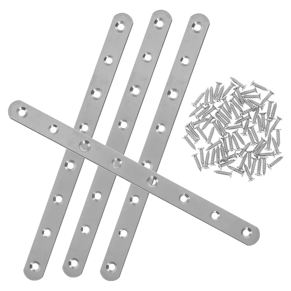 

Stainless Steel Flat Mending Plates Corner Brackets Repair Connectors Fixing Braces Floating Shelves Supports Truss