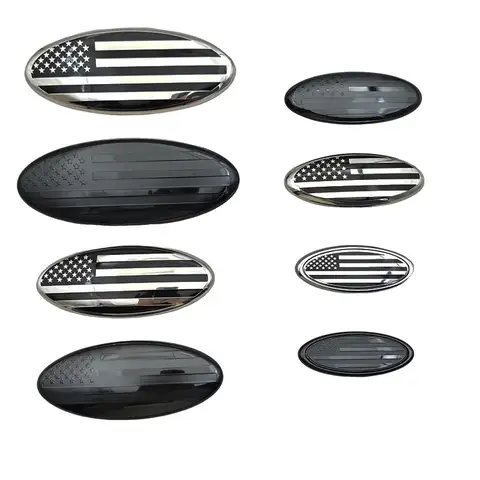 포드 엠블럼 로고 후드 배지 F150 F250 익스플로러 에코스포츠 에지용 3D ABS 자동차 리어 트렁크 프론트 그릴 미국 국기 스티커