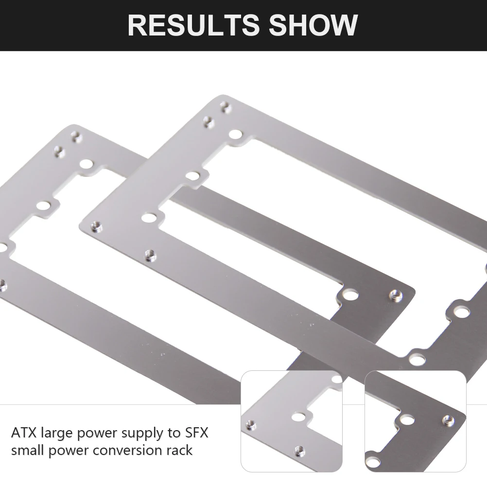 

Power Converter Rack Supply Computer Case Converting Bracket All Aluminum Silver Conversion Frame