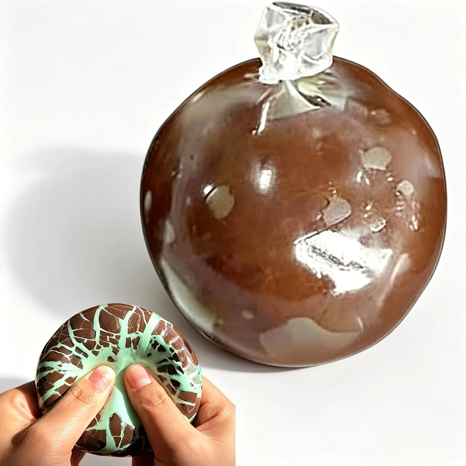 Wax Cracking Squishies, Cracking Wax Ball Squishies, Soft Chocolate moldable Stress Balls with Crackable Texture